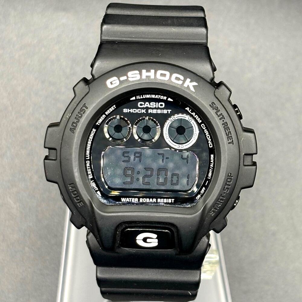 Casio G-Shock DW6900BW-1 Garish Black 200M Mens Watch Discontinued